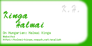 kinga halmai business card